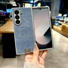 For Samsung Galaxy Z Fold6 5G Silver Frame Denim PU + PC Phone Case(Blue) - 2