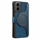 For Motorola Moto G 2024 5G CaseNeo MagSafe RFID Anti-theft Zipper Wallet Retro Leather Phone Case(Blue) - 3