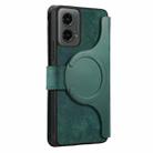 For Motorola Moto G 2024 5G CaseNeo MagSafe RFID Anti-theft Zipper Wallet Retro Leather Phone Case(Green) - 3