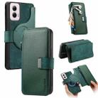 For Motorola Moto G Power 2024 CaseNeo MagSafe RFID Anti-theft Zipper Wallet Retro Leather Phone Case(Green) - 1