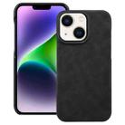For iPhone 14 / 13 Retro Texture MagSafe Phone Case(Black) - 1