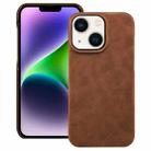 For iPhone 14 / 13 Retro Texture MagSafe Phone Case(Brown) - 1