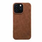 For iPhone 14 / 13 Retro Texture MagSafe Phone Case(Brown) - 2