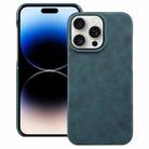 For iPhone 14 Pro Retro Texture MagSafe Phone Case(Blue) - 1