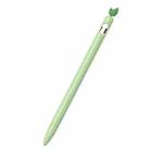 For Apple Pencil 1 Contrasting Color Mint Leaf Silicone Non-slip Protective Cover(Green) - 1