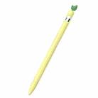 For Apple Pencil 1 Contrasting Color Mint Leaf Silicone Non-slip Protective Cover(Yellow) - 1