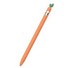 For Apple Pencil 1 Contrasting Color Mint Leaf Silicone Non-slip Protective Cover(Orange) - 1