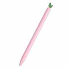 For Apple Pencil 2 Contrasting Color Mint Leaf Silicone Non-slip Protective Cover(Pink) - 1