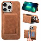 For iPhone 13 Pro Max Denior D27 Retro Texture RFID MagSafe Photo Frame Card-slot Phone Case(Brown) - 1