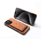 For iPhone 15 Pro Denior D27 Retro Texture RFID MagSafe Photo Frame Card-slot Phone Case(Brown) - 3