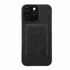 For iPhone 16 Denior D27 Retro Texture RFID MagSafe Photo Frame Card-slot Phone Case(Black) - 2