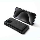 For iPhone 16 Denior D27 Retro Texture RFID MagSafe Photo Frame Card-slot Phone Case(Black) - 3