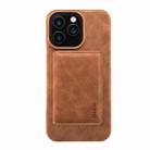 For iPhone 16e Denior D27 Retro Texture RFID MagSafe Photo Frame Card-slot Phone Case(Brown) - 2