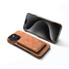 For iPhone 16e Denior D27 Retro Texture RFID MagSafe Photo Frame Card-slot Phone Case(Brown) - 3