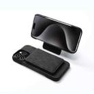 For iPhone 16 Denior D28 Retro Texture RFID MagSafe Vertical Flip Card-slot Phone Case(Black) - 3