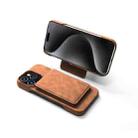 For iPhone 16 Plus Denior D28 Retro Texture RFID MagSafe Vertical Flip Card-slot Phone Case(Brown) - 3