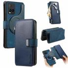 For vivo Y21s / Y32 / Y21 2021 CaseNeo MagSafe RFID Anti-theft Zipper Wallet Retro Leather Phone Case(Blue) - 1