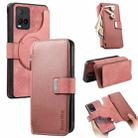 For vivo Y21s / Y32 / Y21 2021 CaseNeo MagSafe RFID Anti-theft Zipper Wallet Retro Leather Phone Case(Pink) - 1