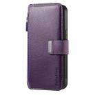 For vivo Y35 4G 2022 CaseNeo MagSafe RFID Anti-theft Zipper Wallet Retro Leather Phone Case(Purple) - 2