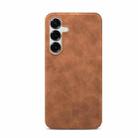 For Samsung Galaxy S25+ 5G Retro Texture MagSafe Phone Case(Brown) - 1