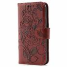 For vivo V50 Lite 5G Rose Butterfly Embossed Leather Phone Case(Brown) - 2