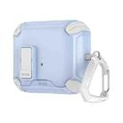 For Samsung Galaxy Buds 3 / 3 Pro Two Color Magnetic Holder Earphone Case(White Light Blue) - 2