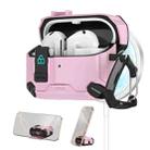 For Samsung Galaxy Buds 3 / 3 Pro Two Color Magnetic Holder Earphone Case(Black Pink) - 1