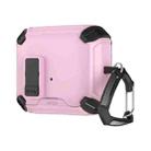 For Samsung Galaxy Buds 3 / 3 Pro Two Color Magnetic Holder Earphone Case(Black Pink) - 2