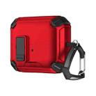 For Samsung Galaxy Buds 3 / 3 Pro Two Color Magnetic Holder Earphone Case(Black Red) - 2
