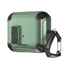 For Samsung Galaxy Buds 3 / 3 Pro Two Color Magnetic Holder Earphone Case(Black Green) - 2