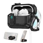 For Samsung Galaxy Buds 3 / 3 Pro Two Color Magnetic Holder Earphone Case(Black) - 1