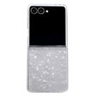 For Samsung Galaxy Z Flip7 Pearlescent Shell Texture Phone Case(White) - 1