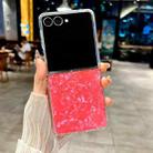 For Samsung Galaxy Z Flip7 Pearlescent Shell Texture Phone Case(Red) - 2