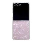 For Samsung Galaxy Z Flip7 Pearlescent Shell Texture Phone Case(Pink) - 1