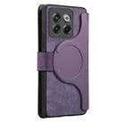 For OnePlus 12 CaseNeo MagSafe RFID Anti-theft Zipper Wallet Retro Leather Phone Case(Purple) - 3