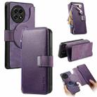 For OnePlus Ace 5 CaseNeo MagSafe RFID Anti-theft Zipper Wallet Retro Leather Phone Case(Purple) - 1