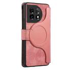 For OnePlus 11 CaseNeo MagSafe RFID Anti-theft Zipper Wallet Retro Leather Phone Case(Pink) - 3