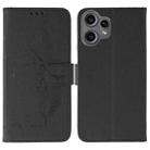 For Nothing CMF Phone 2 Pro Feather Pattern Litchi Texture Leather Phone Case(Black) - 1