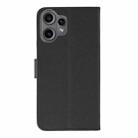 For Nothing CMF Phone 2 Pro Feather Pattern Litchi Texture Leather Phone Case(Black) - 3