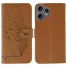 For Nothing CMF Phone 2 Pro Feather Pattern Litchi Texture Leather Phone Case(Brown) - 1