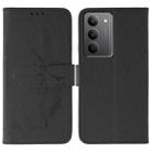 For Realme 14x Feather Pattern Litchi Texture Leather Phone Case(Black) - 1