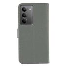 For Realme 14x Feather Pattern Litchi Texture Leather Phone Case(Gray) - 3