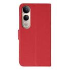 For vivo V50 Lite 5G Feather Pattern Litchi Texture Leather Phone Case(Red) - 3