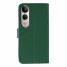 For vivo V50 Lite 5G Feather Pattern Litchi Texture Leather Phone Case(Green) - 3