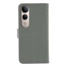 For vivo V50 Lite 5G Feather Pattern Litchi Texture Leather Phone Case(Gray) - 3
