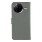 For Xiaomi Poco F7 Pro / Redmi K80 Feather Pattern Litchi Texture Leather Phone Case(Gray) - 3