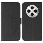 For Xiaomi Poco C75 4G Feather Pattern Litchi Texture Leather Phone Case(Black) - 1