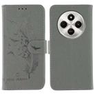 For Xiaomi Poco C75 4G Feather Pattern Litchi Texture Leather Phone Case(Gray) - 1