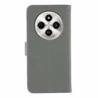 For Xiaomi Poco C75 4G Feather Pattern Litchi Texture Leather Phone Case(Gray) - 3
