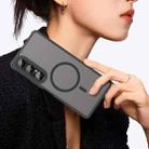 For Sony Xperia 1 VII Fan Dun Series TPU Hybrid PC Frosted Magsafe Phone Case(Black) - 3